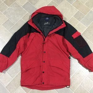 Men’s Vantage Red and Black Double Layer Winter Jacket Size Small